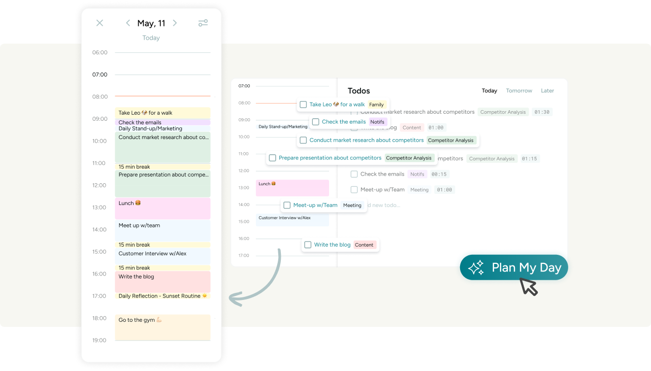 screenshot of BeforeSunset AI